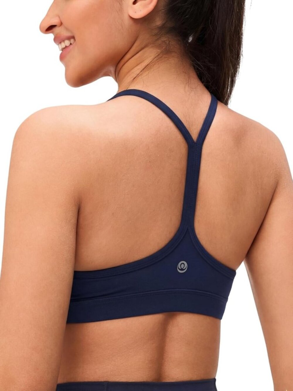 Strappy Y Back Sports Bra, Padded U Neck, Comfortable Activewear for Fitness